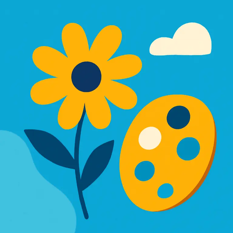 Colores y flores - portada del puzzle