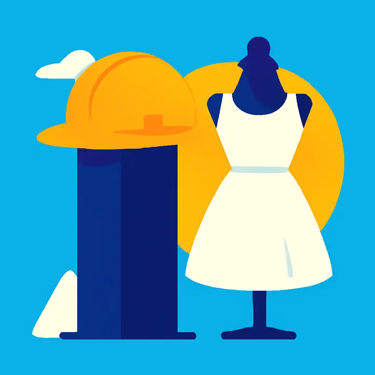 Construcción y moda - portada del puzzle