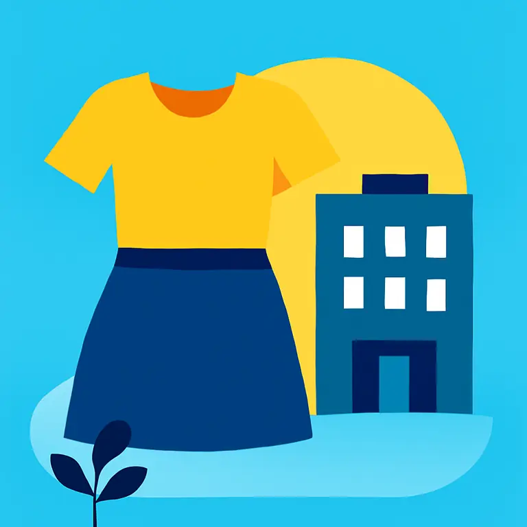 Ropa y lugares urbanos - portada del puzzle