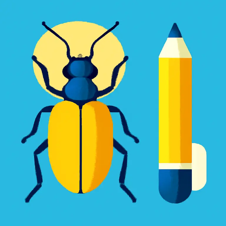 Insectos y objetos cotidianos - portada del puzzle