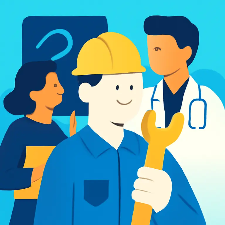 Profesiones y roles variados - portada del puzzle