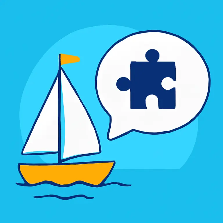 Navegando y hablando - portada del puzzle