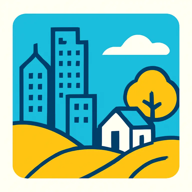 Escenarios urbanos y rurales - portada del puzzle