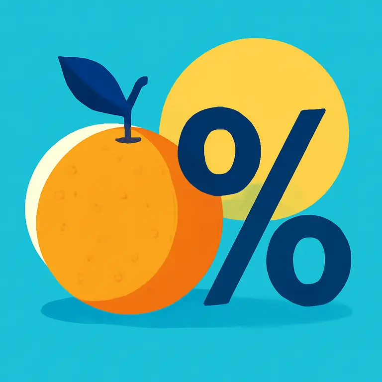 Фрукты и символы - обложка пазла