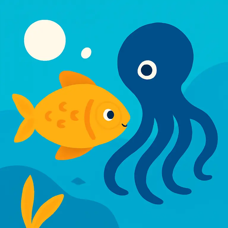 Морские обитатели - обложка пазла