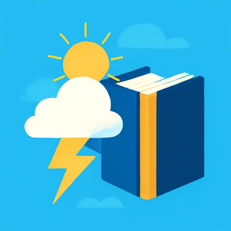 Природные явления и книги - обложка пазла