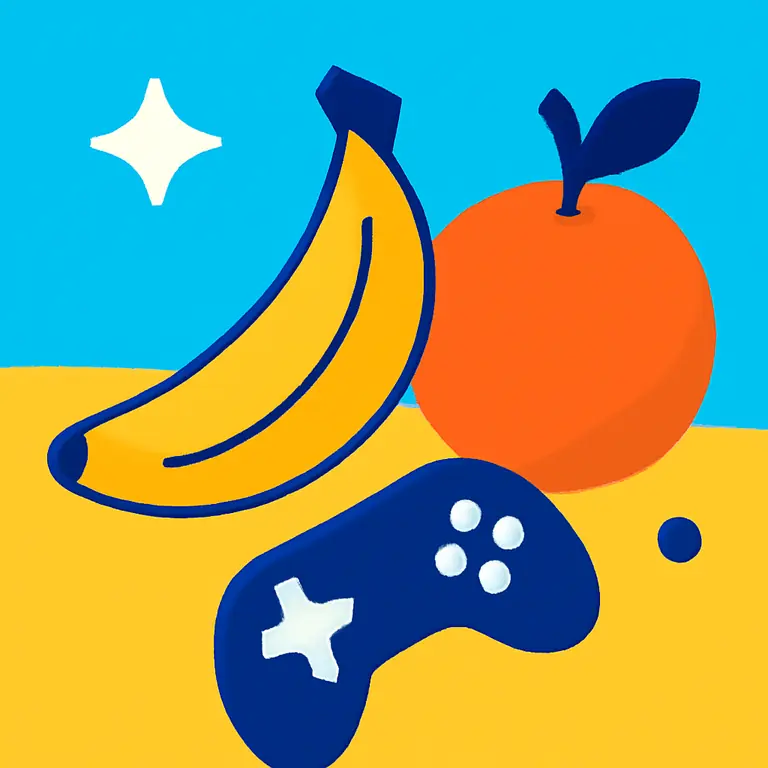 Фрукты и развлечения - обложка пазла