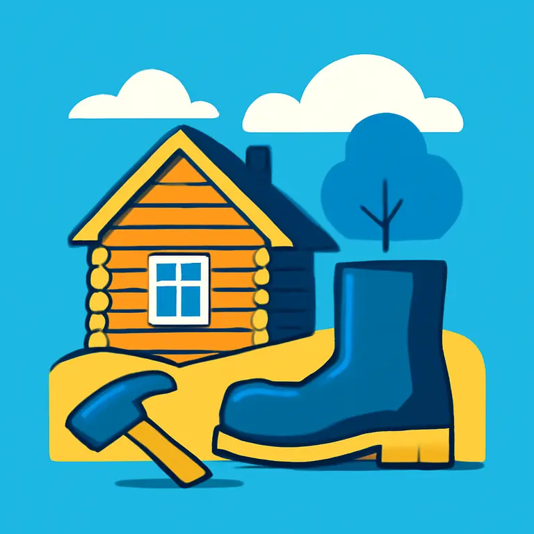 Деревенские постройки и ремесла - обложка пазла