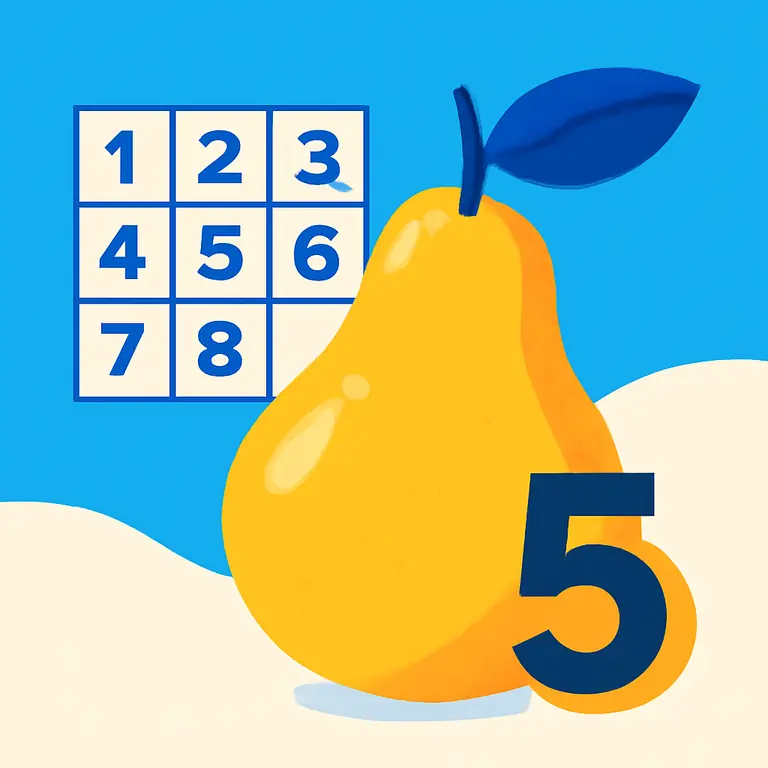 Сладкие плоды и числа - обложка пазла