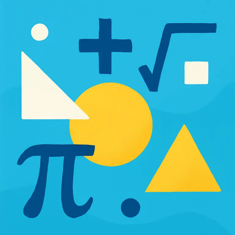 Математические термины и фигуры - обложка пазла