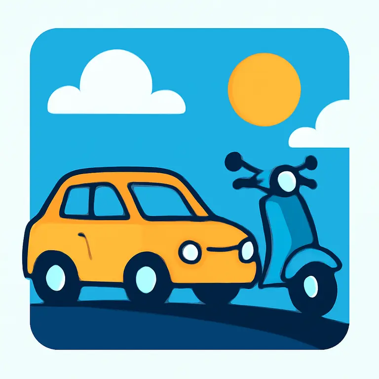 Виды транспорта и движение - обложка пазла