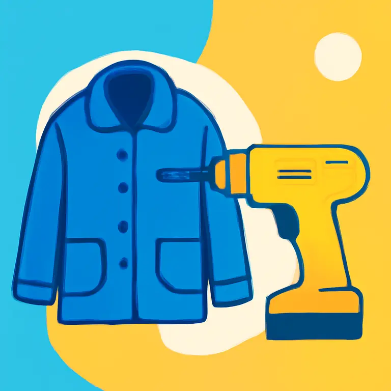 Одежда и инструменты - обложка пазла