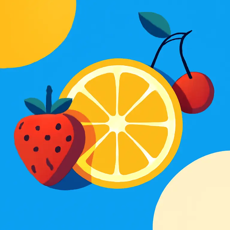 Фруктово ягодный калейдоскоп - обложка пазла