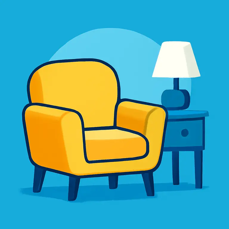 Слова и значения мебели - обложка пазла