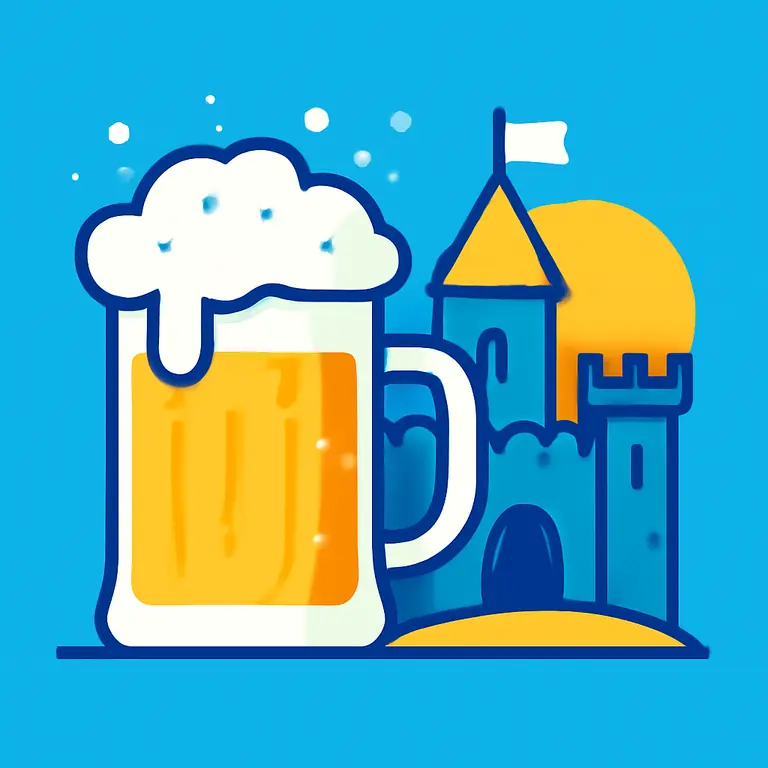 Напитки и замки - обложка пазла