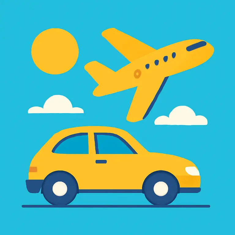 Виды транспорта и действия - обложка пазла