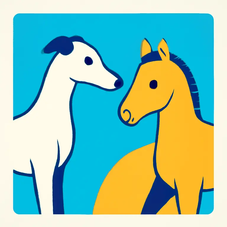 Whippet & Foal - puzzle cover