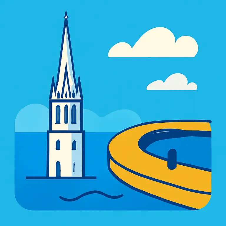 Spire & Wharf - puzzle cover