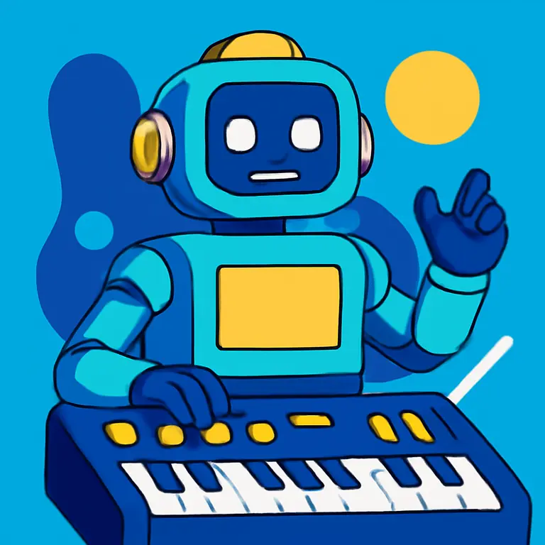 Synth Wave Bots - puzzle cover