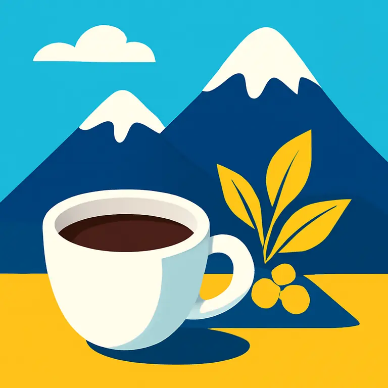 Café y Andes - portada del puzzle