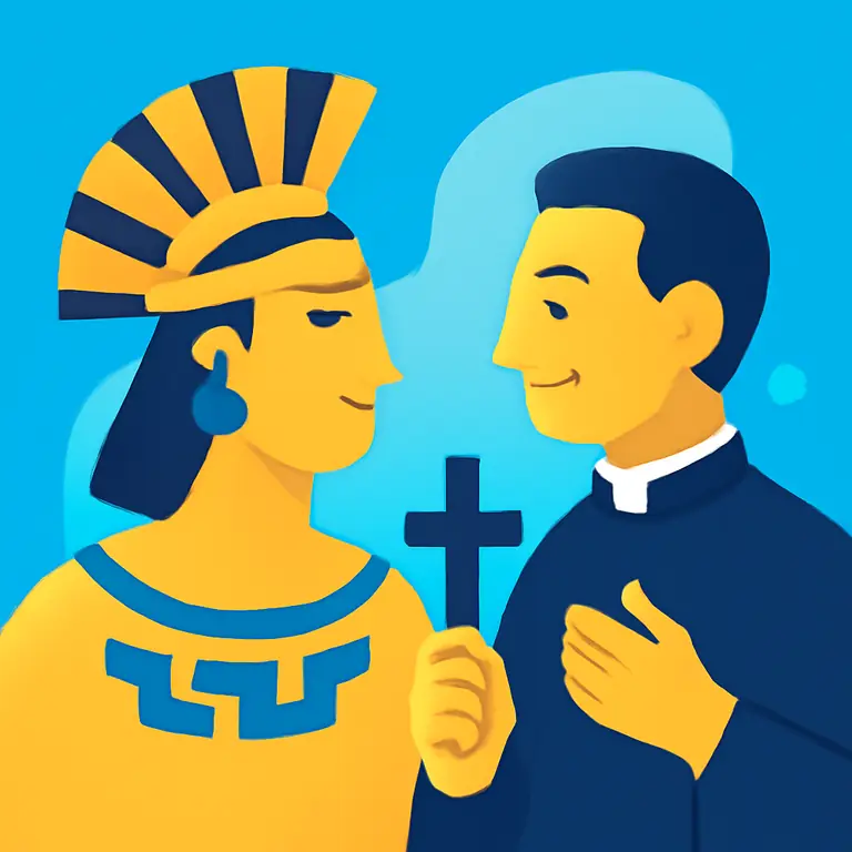 Inca y Cura - portada del puzzle