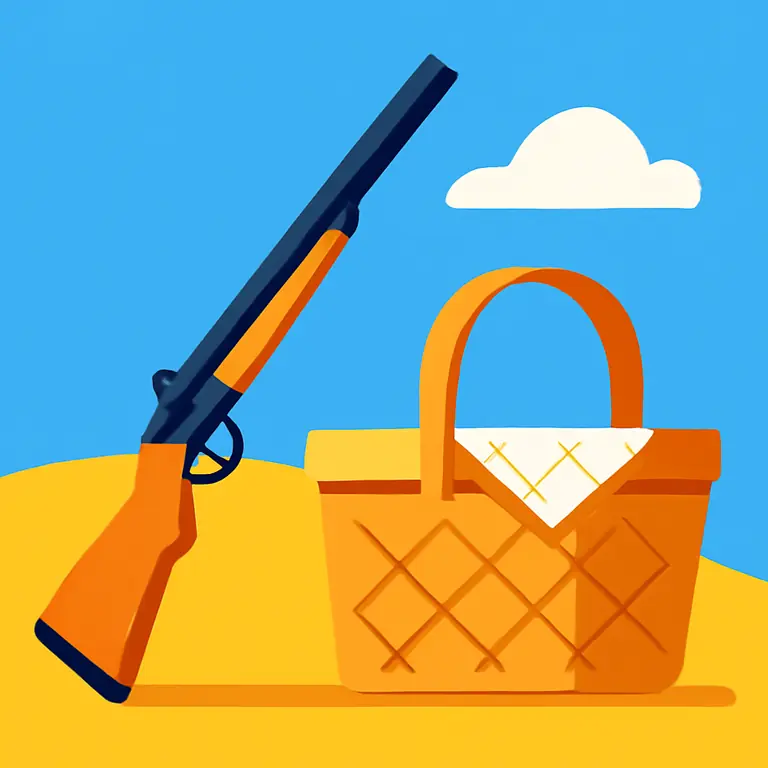 Caza y Picnic - portada del puzzle