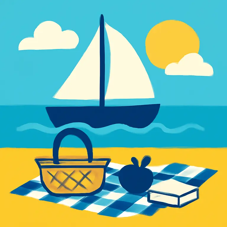 Velero y Picnic - portada del puzzle