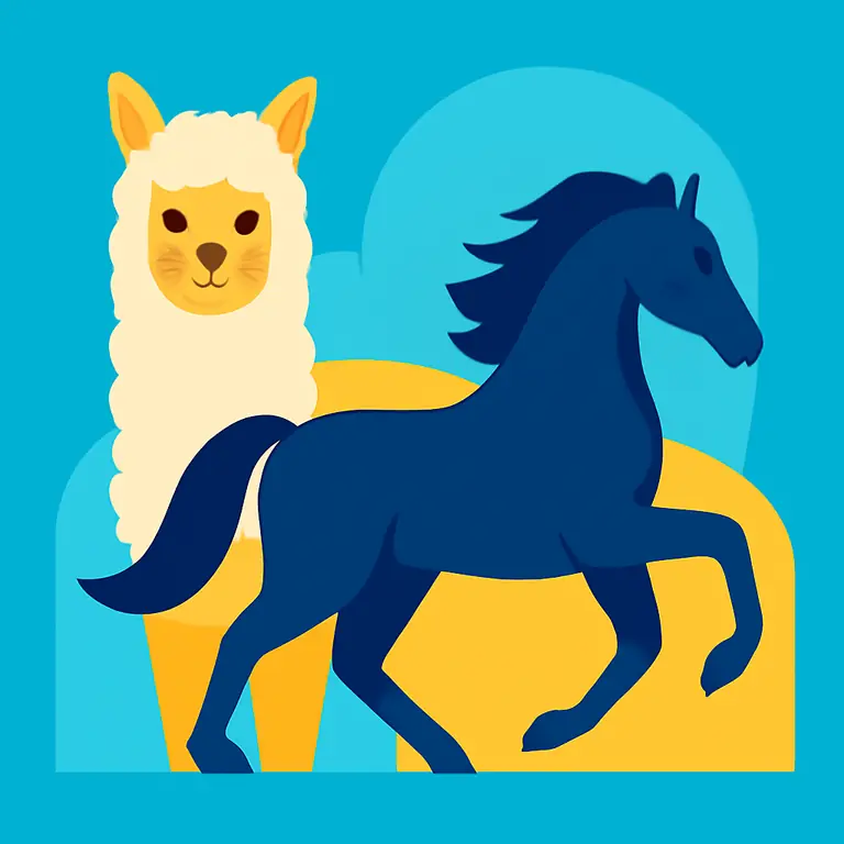 Alpaca y Galope - portada del puzzle