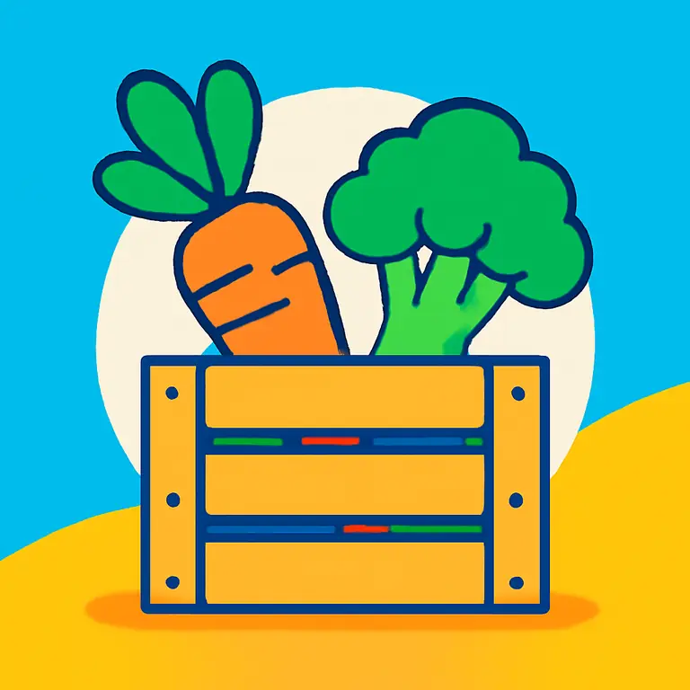 Verduras y Cajones - portada del puzzle