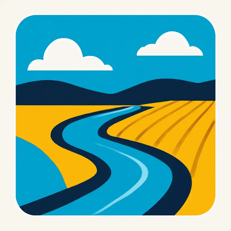 Río y tierras - portada del puzzle