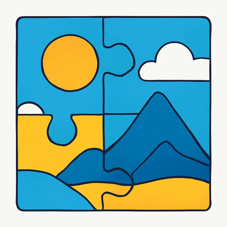 Paisajes Fragmentados - portada del puzzle