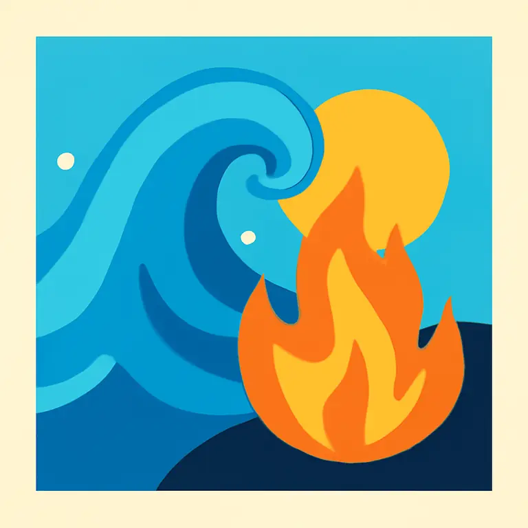 Mar y Fuego - portada del puzzle