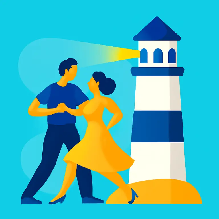 Rumba y Faro - portada del puzzle