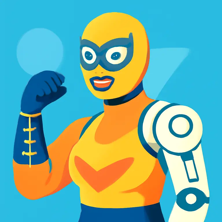 Mago Ciborg Luchadora - portada del puzzle