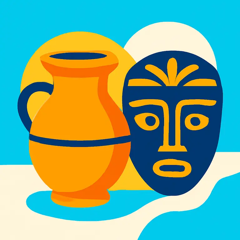 Ollas y Máscaras - portada del puzzle