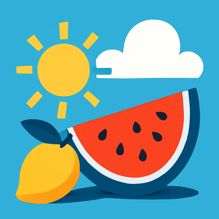 Verano y fruta - portada del puzzle