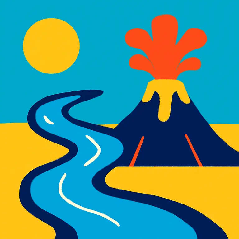 Ríos y Lava - portada del puzzle