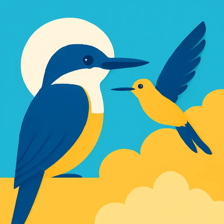 Alción y Colibrí - portada del puzzle