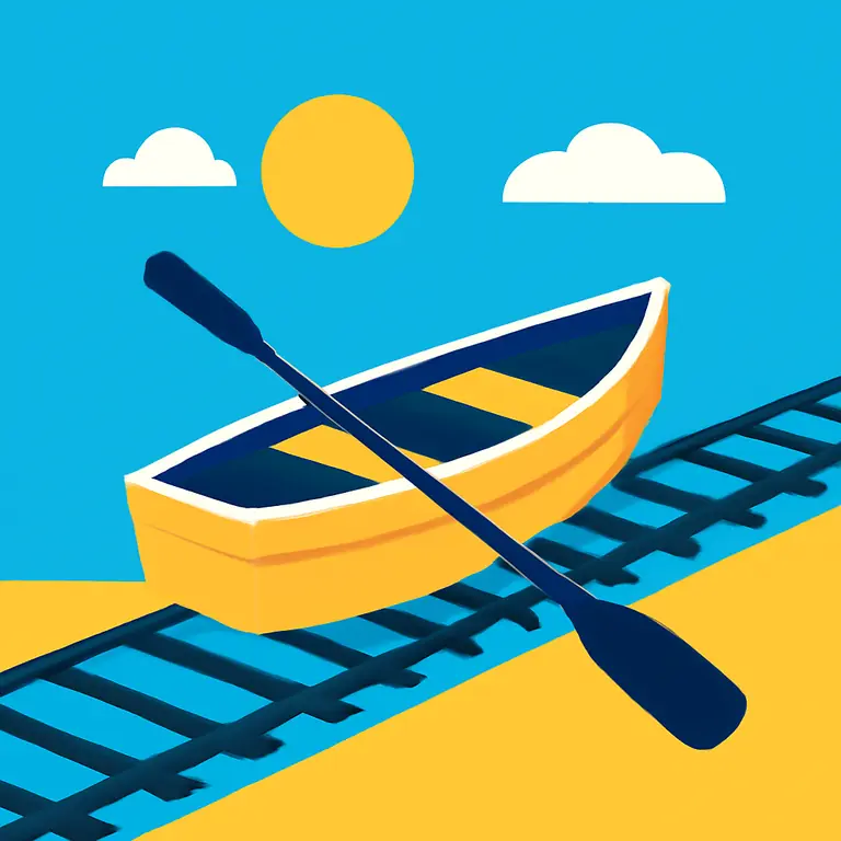 Rieles y Remos - portada del puzzle