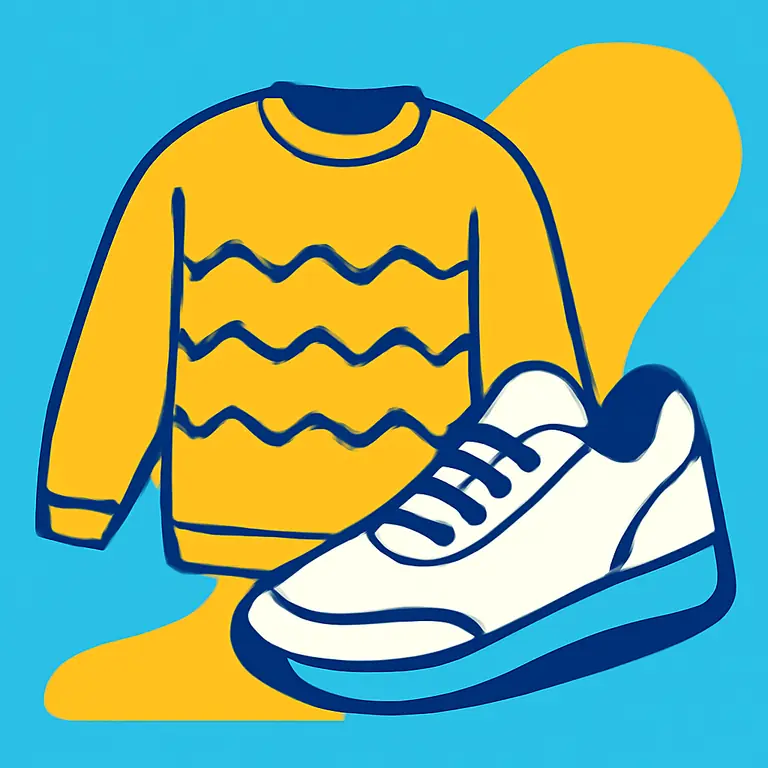 Ropa y movimiento - portada del puzzle