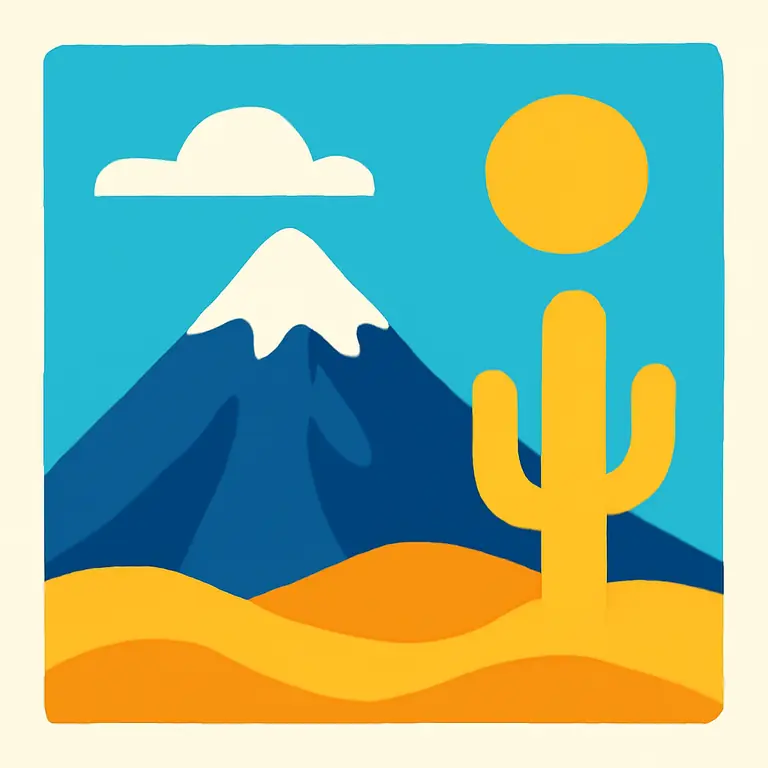 Cerro y Desierto - portada del puzzle