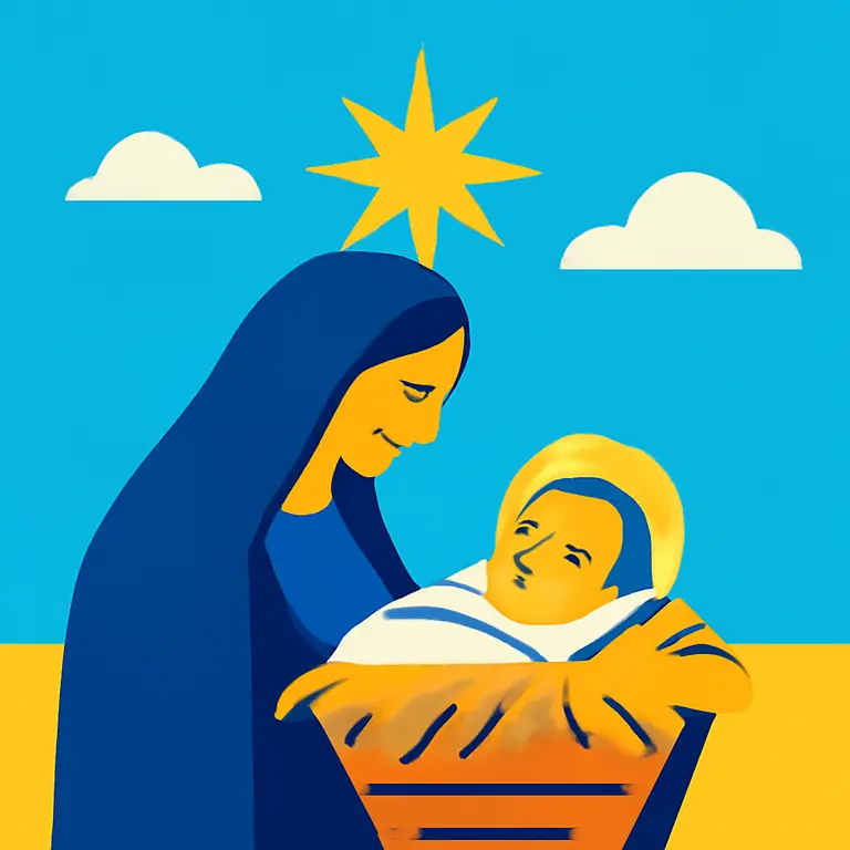 Nacimiento sereno - portada del puzzle