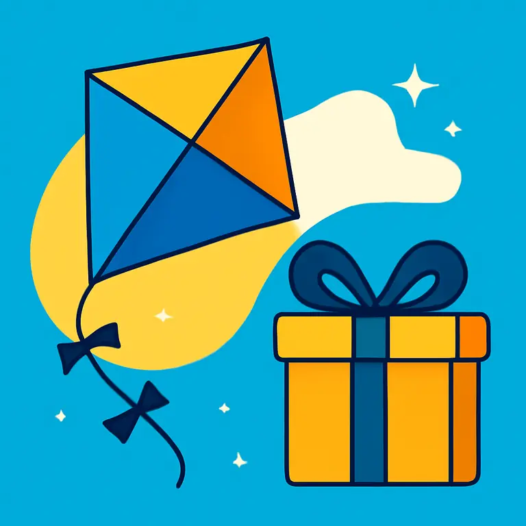 Cometas y Regalos - portada del puzzle