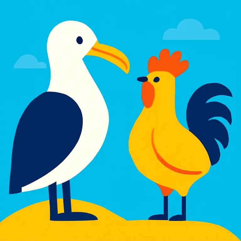 Albatros y Gallo - portada del puzzle