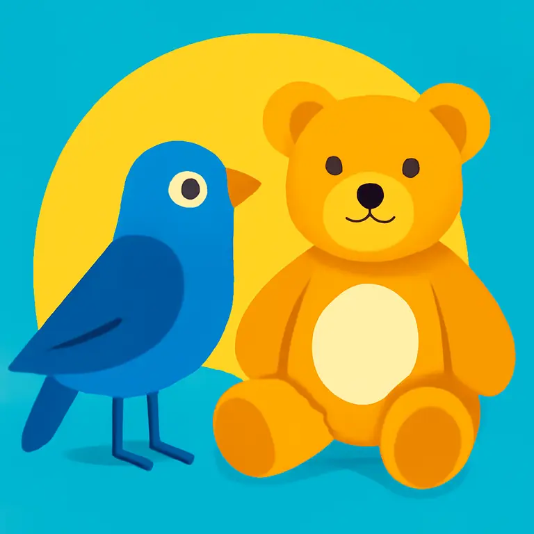 Aves y Peluches - portada del puzzle