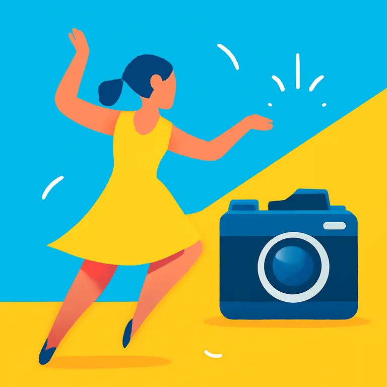 Танцы и фото - обложка пазла