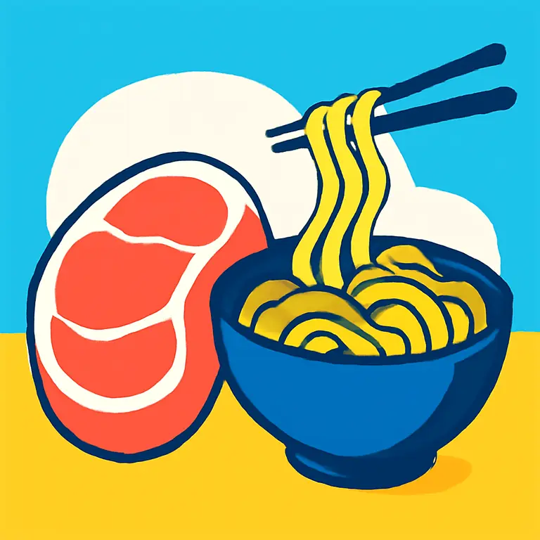 Мясо и лапша - обложка пазла