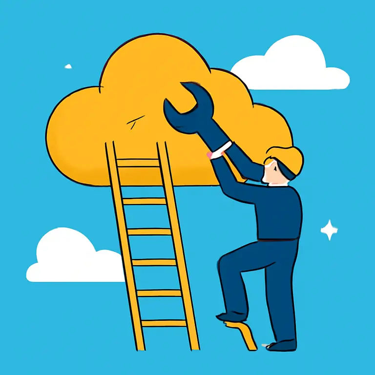 Небесный монтаж - обложка пазла