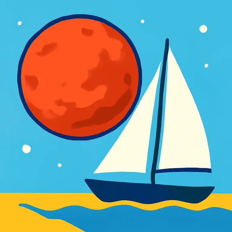 Марс и Яхта - обложка пазла