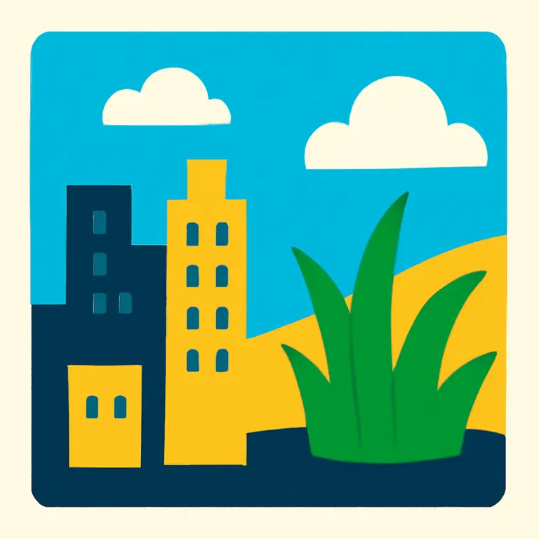 Город и Трава - обложка пазла